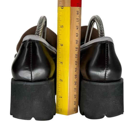 ALL BLACK Womens Chunk Links Lady Lugg Loafer EU 37.5 US 6 Purple Black Classic - Picture 9 of 12